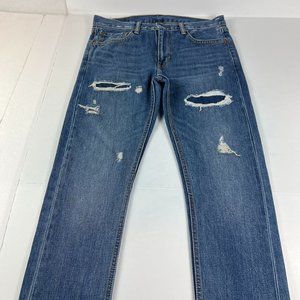 Levi's Jeans Men's 31x30* 510 Skinny Fit Blue Distressed Cotton Denim Tag 31x32